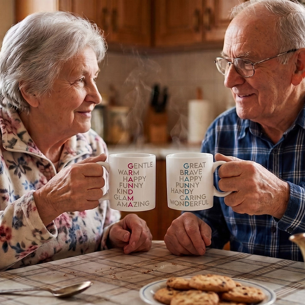 Thumbnail: Funny Mug Set For Grandparents Grandma and Grandma Christmas Birthday Gifts MBH1