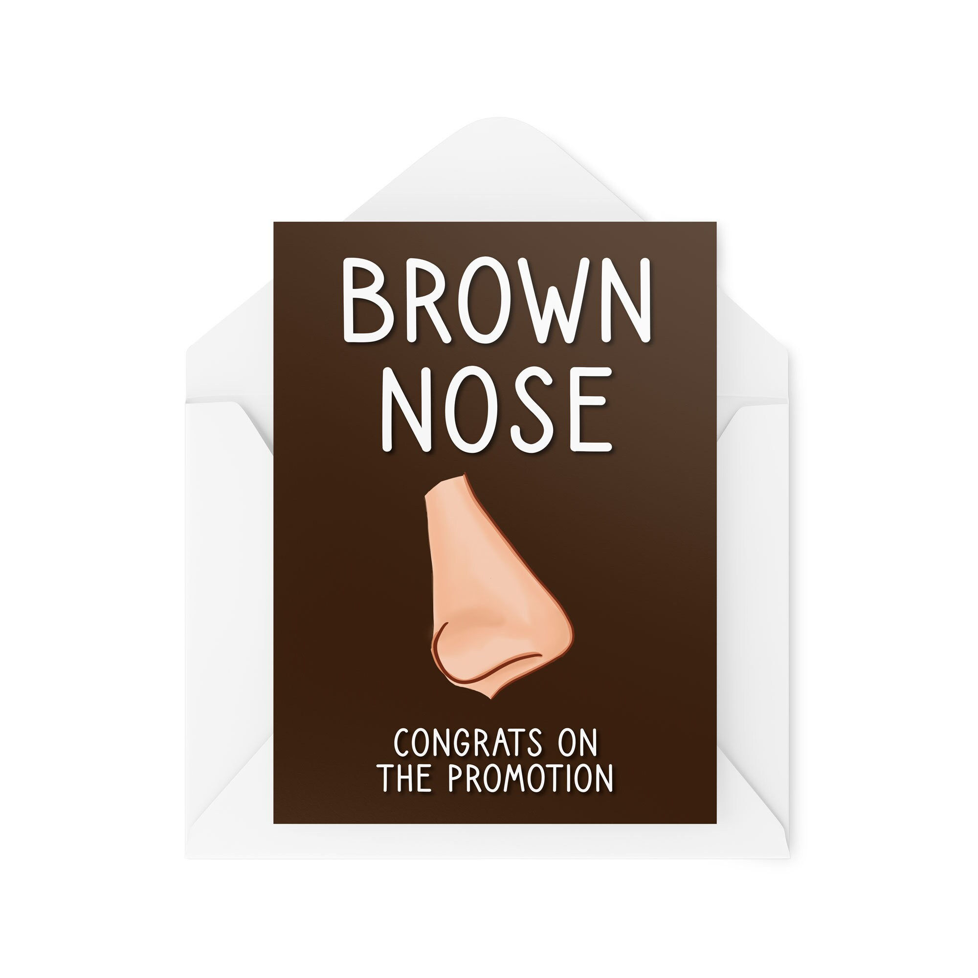 Funny Work Promotion Cards Office Brown Nose Colleague Well Done - CBH74