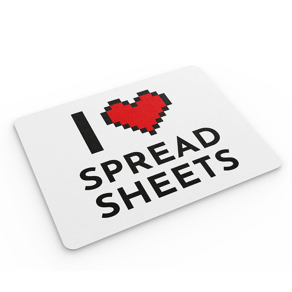 Thumbnail: Funny Mouse Mat I Heart Spreadsheets Banter Stationary MM112
