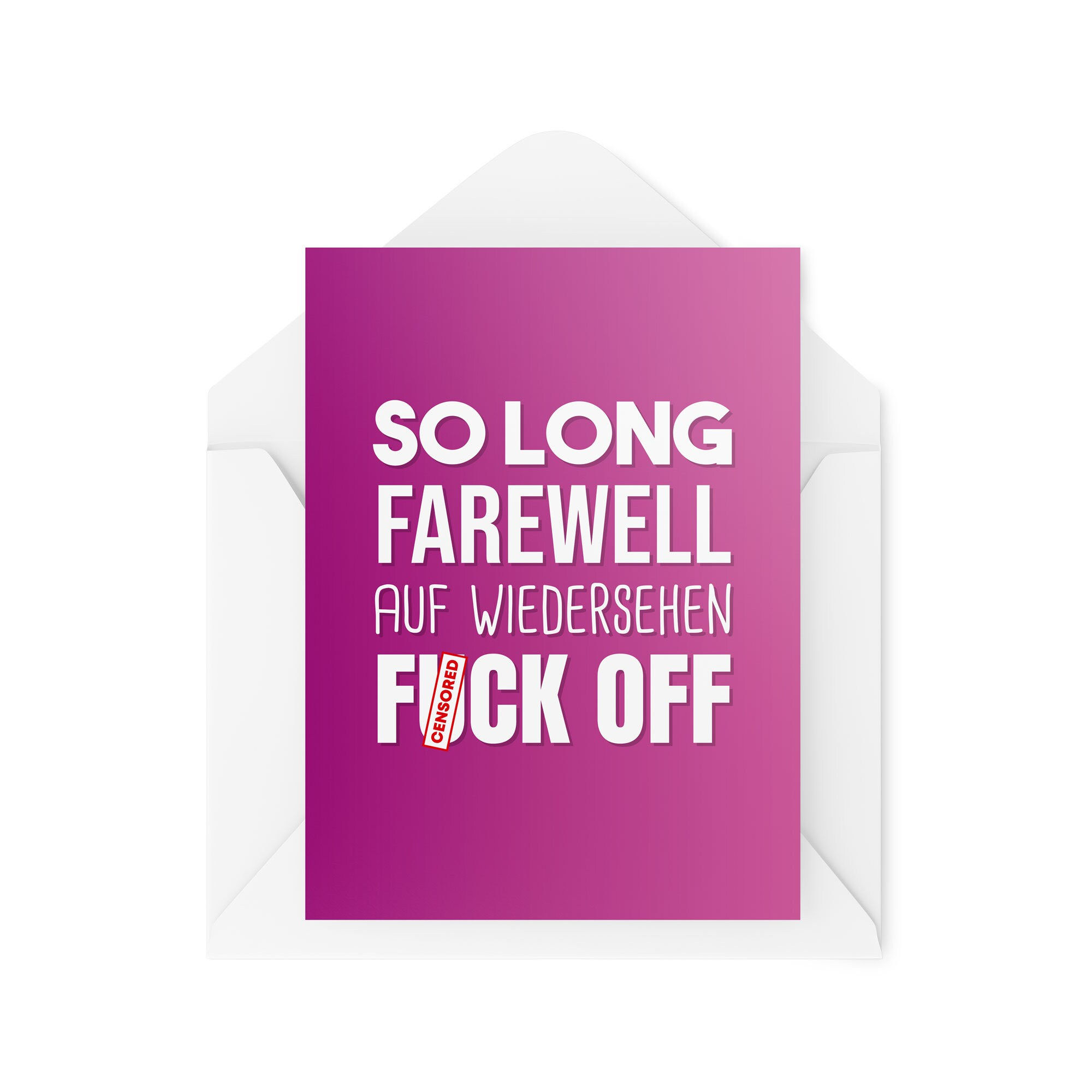 So Long Farewell Auf Wiedersehen - Leaving Card - CBH503