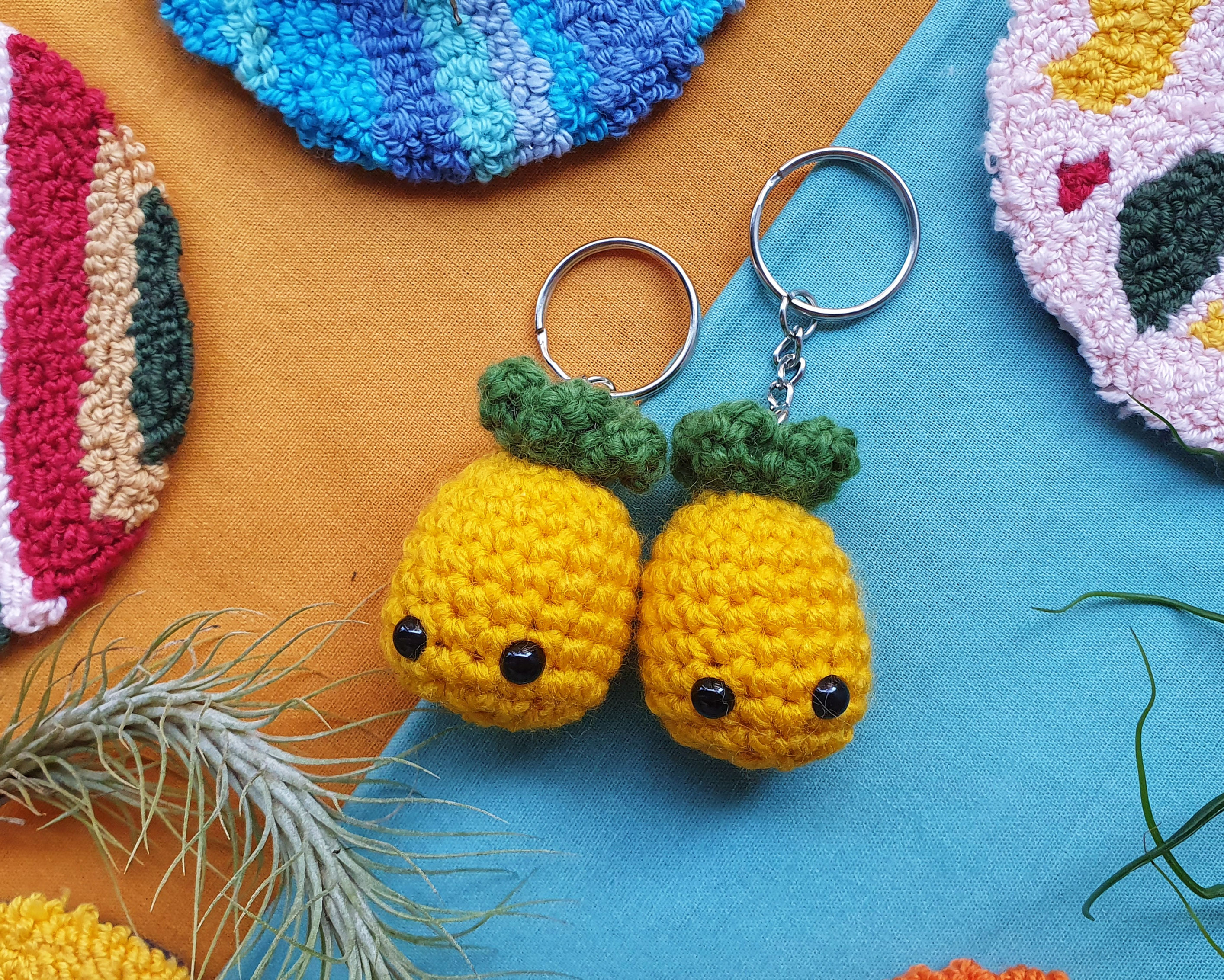 Pineapple Plushie Keyring