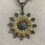Thumbnail: Double Flower Pendant in Pave Diamond Gold Vermeil & Sterling Silver