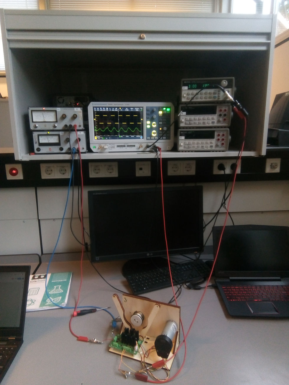 Physical Lab setup of the electromechanical system