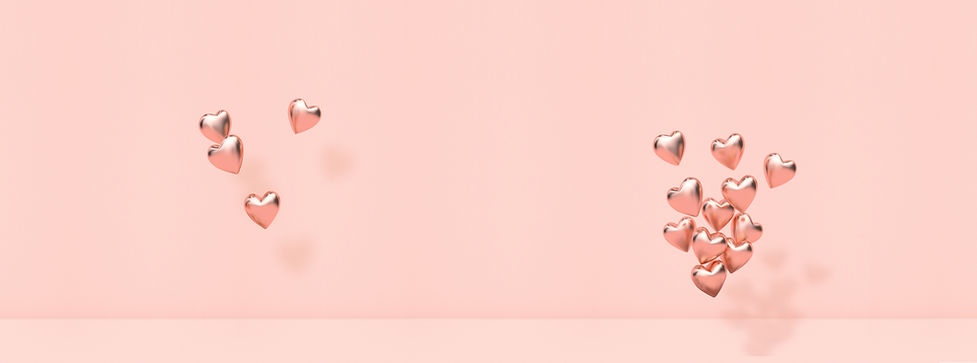 Pink 3D Hearts