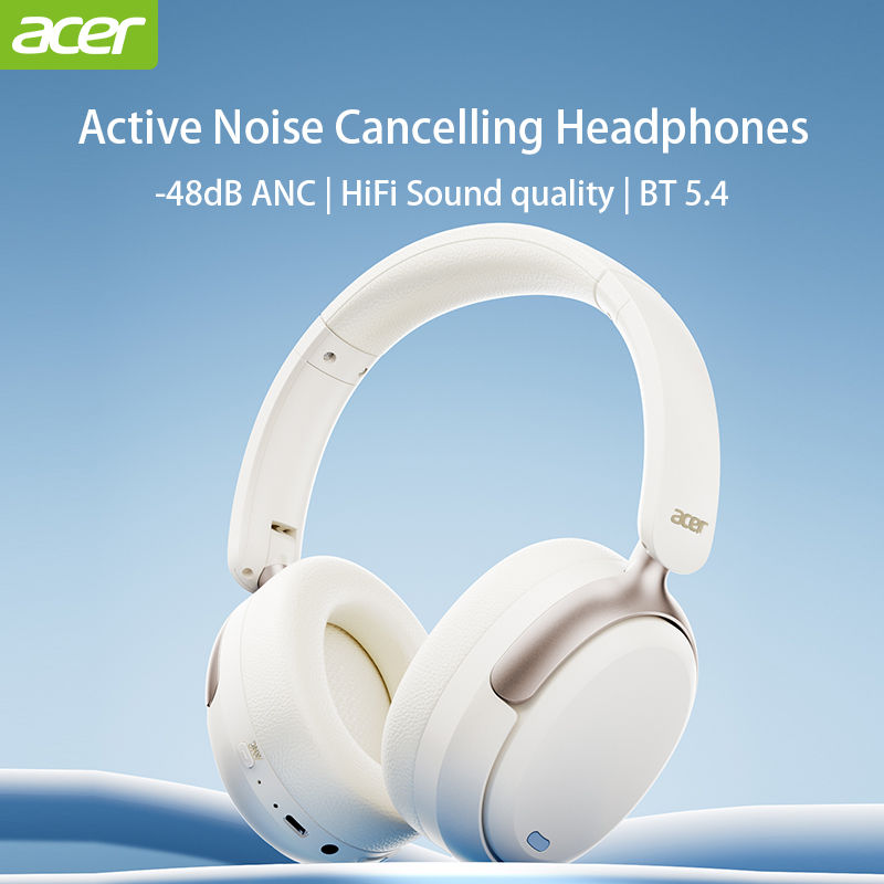 Acer OHR516 ANC Wireless Headphone 48dB Noise Canceling Hi-Res Spatial Audio Ear