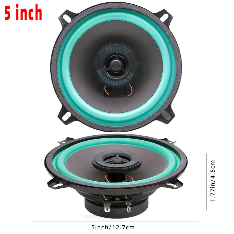 Thumbnail: 2PCS 4/5/6.5 Inch Car Speakers HiFi Coaxial Car Door Subwoofer Universal Automot