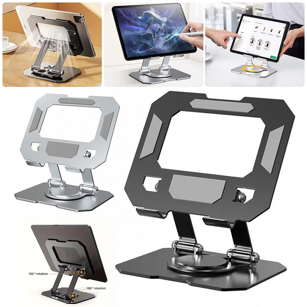 360d Metal Portable Laptop Tablet Stand Riser Bracket Adjustable Holder For Desk