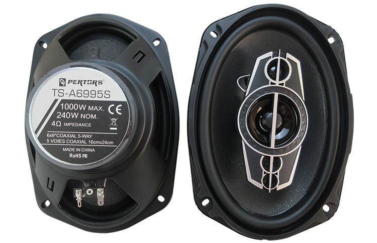 Thumbnail: 2Pcs 6X9 Inch (2x1000W)2000W 5 Way Stereo Car Speakers Hi-Res Audio Coaxial Conn