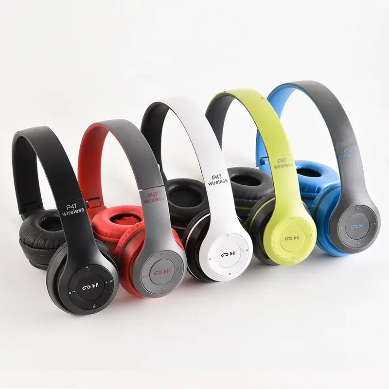 P47 Bluetooth 50 Wireless Headphone Foldable HIFI Stereo Bass Earphone Kid Helme
