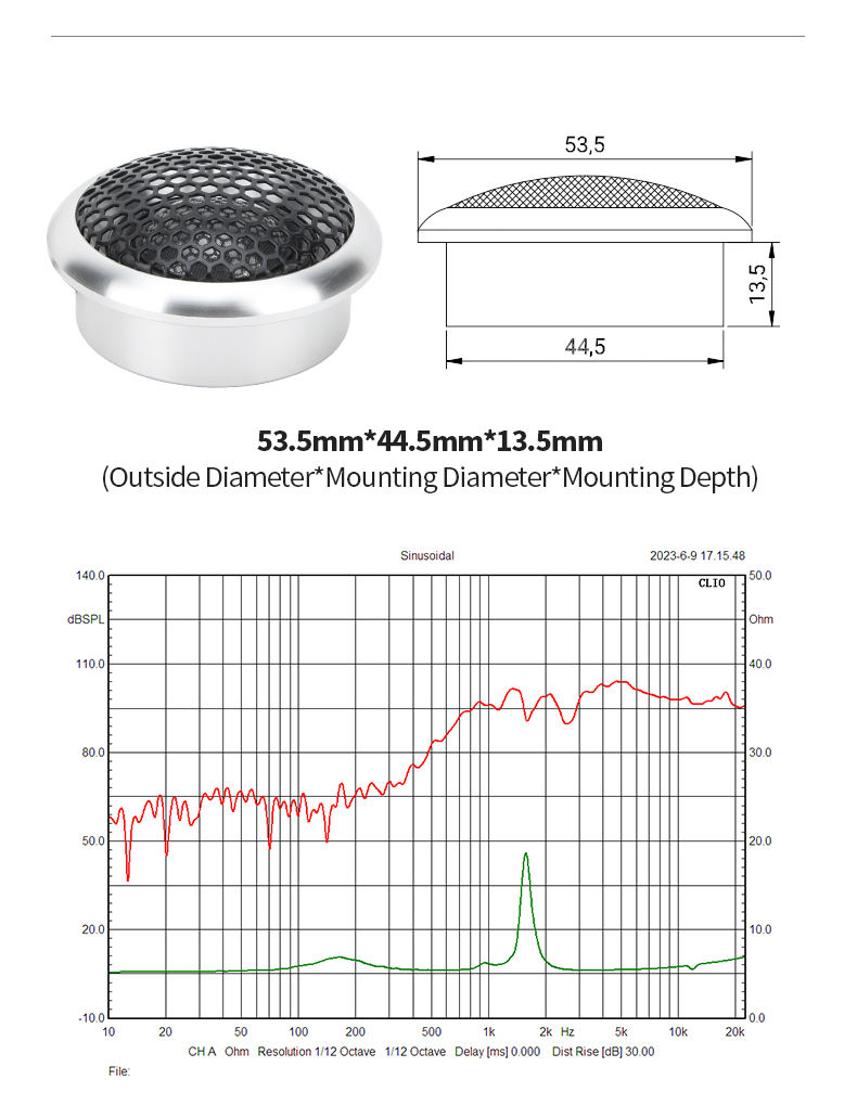Thumbnail: Zeming Audio YS-65209 Component Speaker 6.5 Inch Fit Universal Car Clear Sound Q