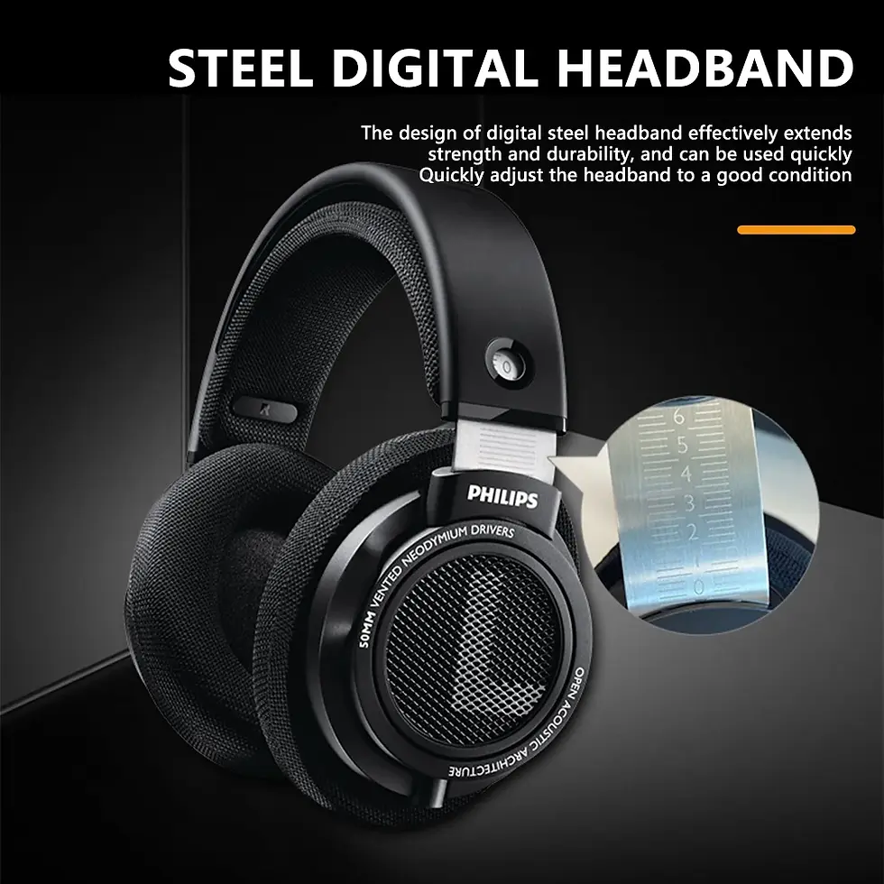 Thumbnail: Philips SHP9500 Stereo Headphones Open-Back Over-Ear Design for Studio Gaming