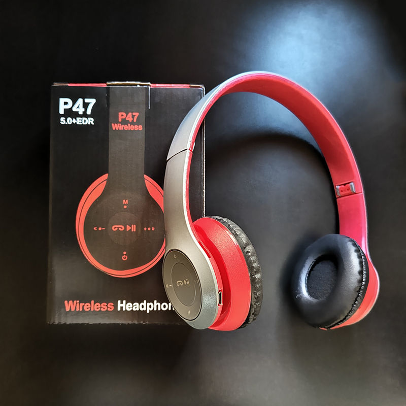 Thumbnail: Handsfree Wireless Headphones Noise Canceling Headphone Earphone P47 headset Blu