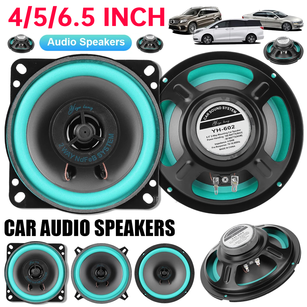 4/5/6.5 Inch Car Speaker 100/160W HiFi Coaxial Subwoofer Universal Automotive Au
