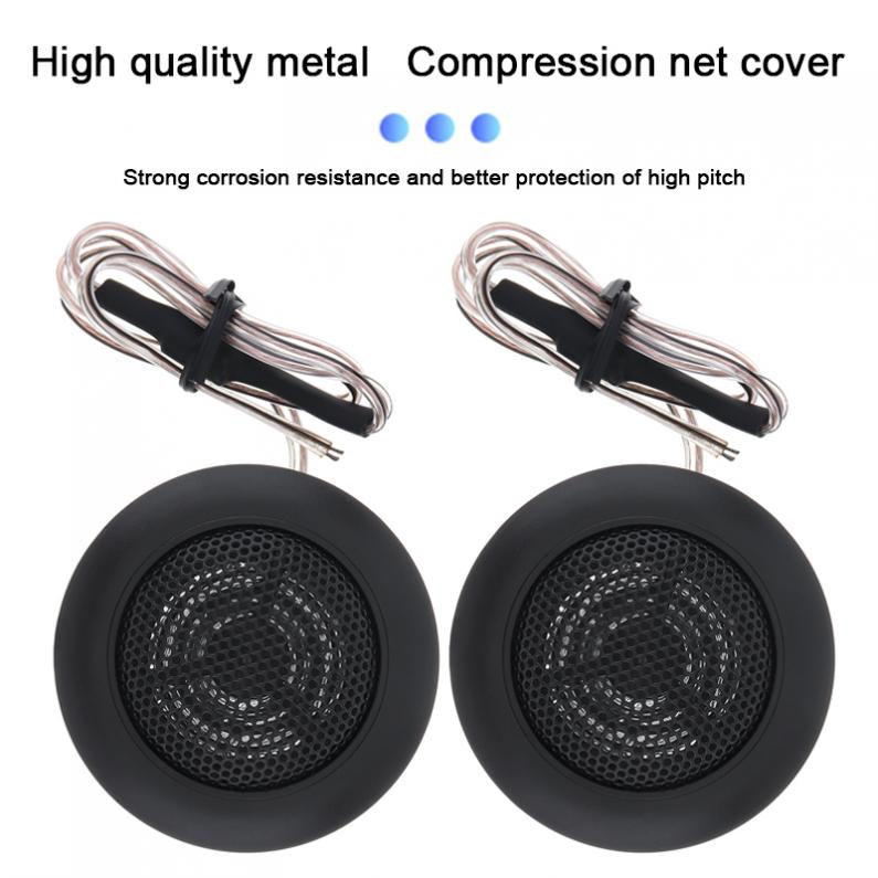 Thumbnail: 2pcs 120W High Efficiency Universal Mini Dome Tweeter Speakers for Car Audio Sys