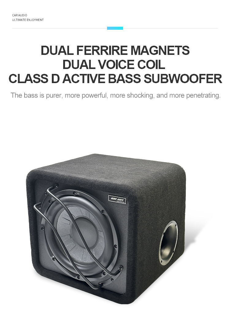 Thumbnail: Zeming E-10D Strong Bass Subwoofer Box 700W 10 Inch Car Active Subwoofer Built i