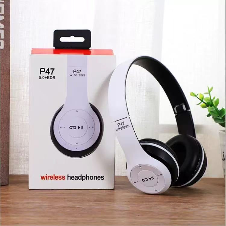 Thumbnail: Foldable Bluetooth Headphones Wireless Overhead Earphones with Microphone Volume