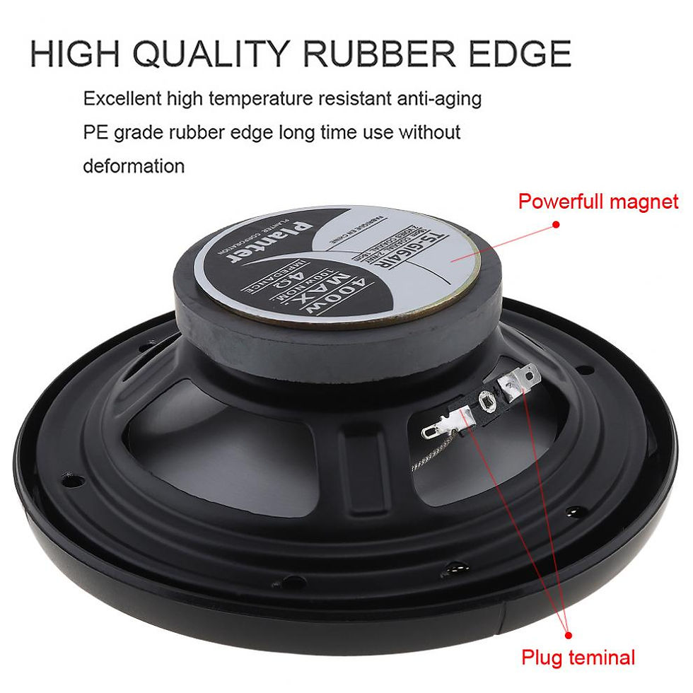 Thumbnail: 2pcs 4/5/6.5 Inch HiFi Coaxial Car Speaker 280/300/400W Vehicle Door Audio Music