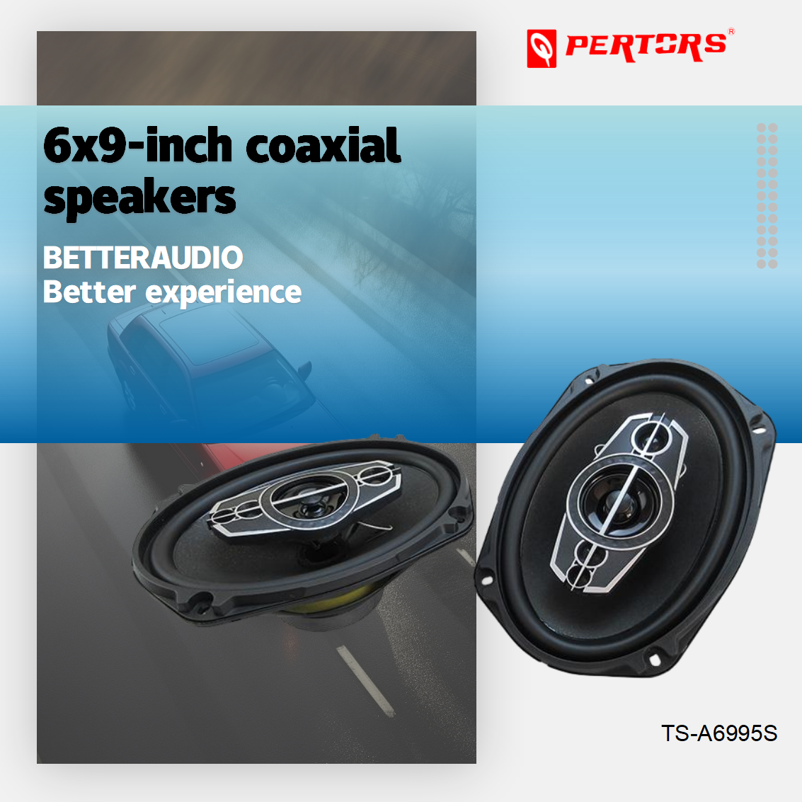 2Pcs 6X9 Inch (2x1000W)2000W 5 Way Stereo Car Speakers Hi-Res Audio Coaxial Conn