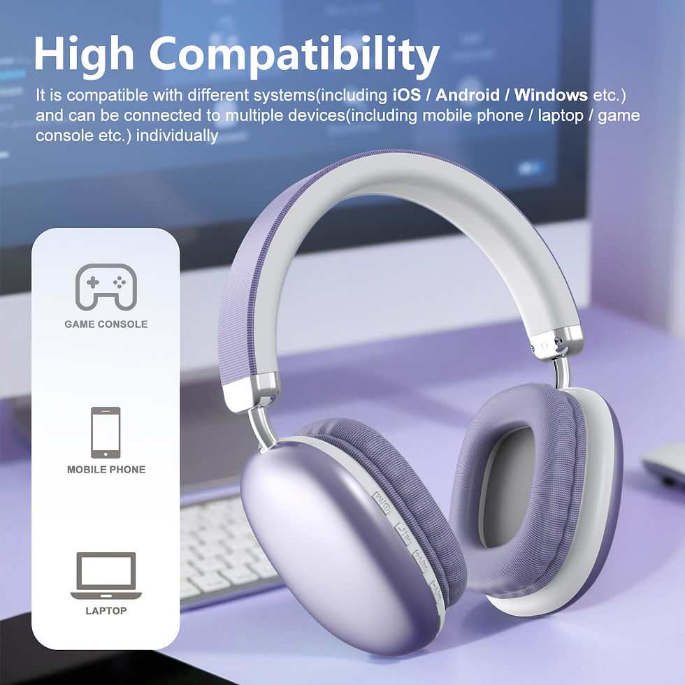 Thumbnail: B40 Bluetooth Headphones Over Ear Wireless Headset HiFi Music Gaming Comfortable
