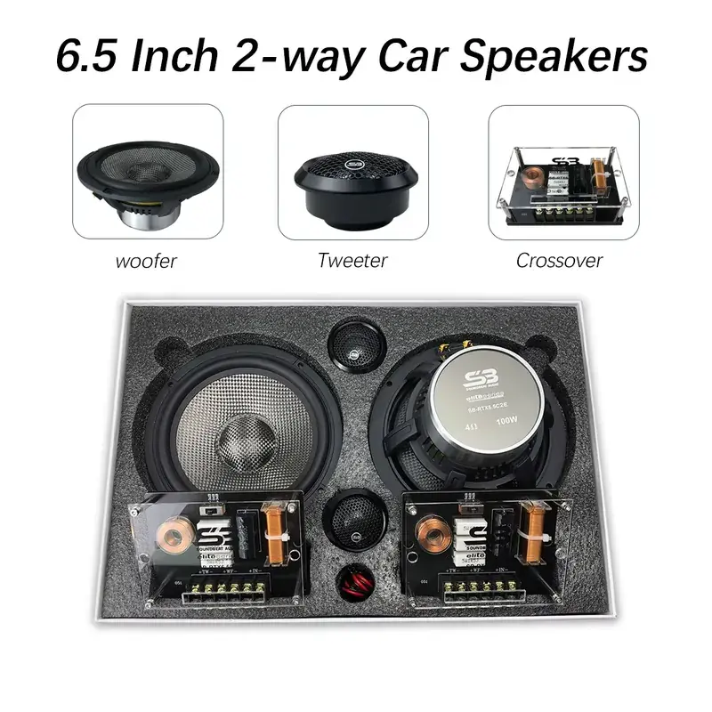 Thumbnail: New Arrival Zeming Audio Best OEM 6.5 Inch 4Ohms 2-way Car Component Speaker Sys