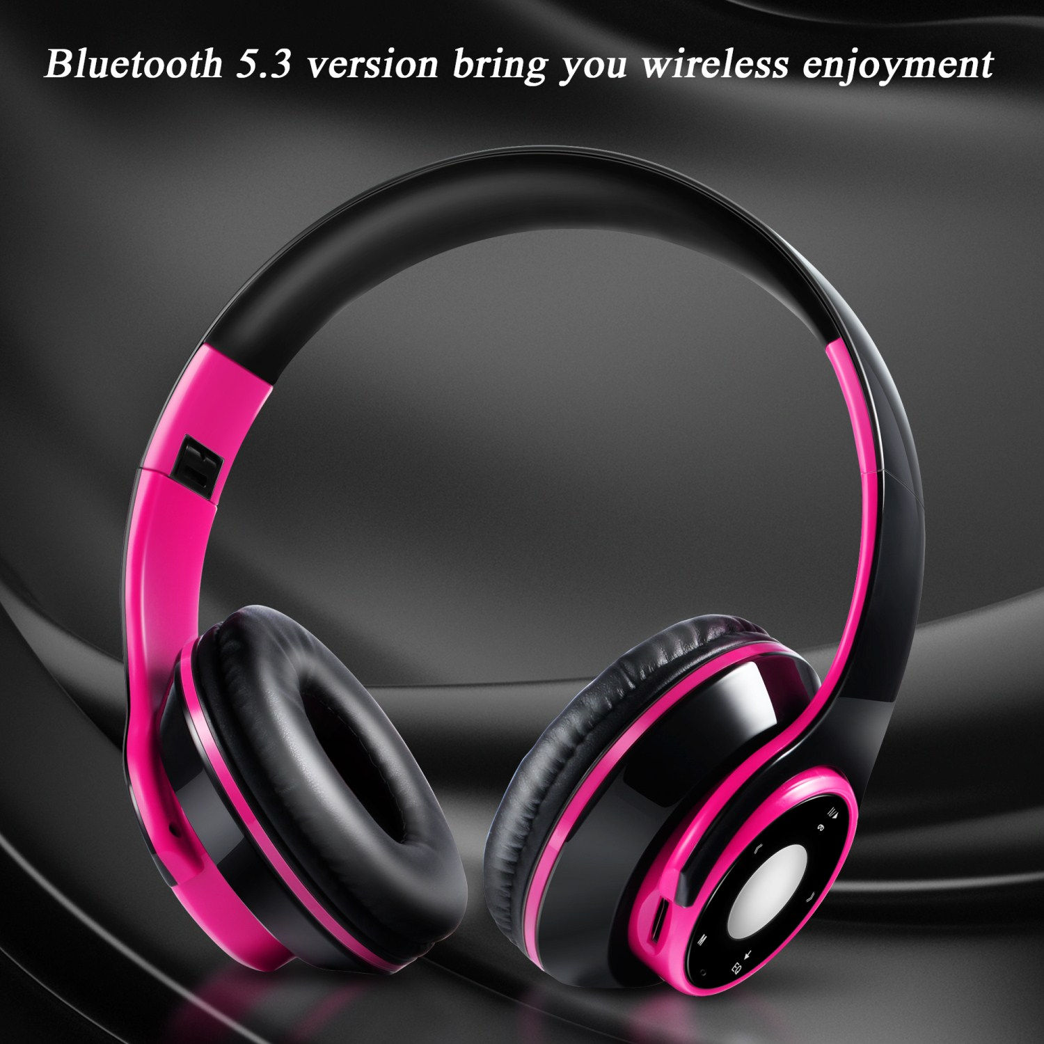 Best Colorful Earphones Wireless Bluetooth 5.3 Headsets Built-in Mp3 Player Fold