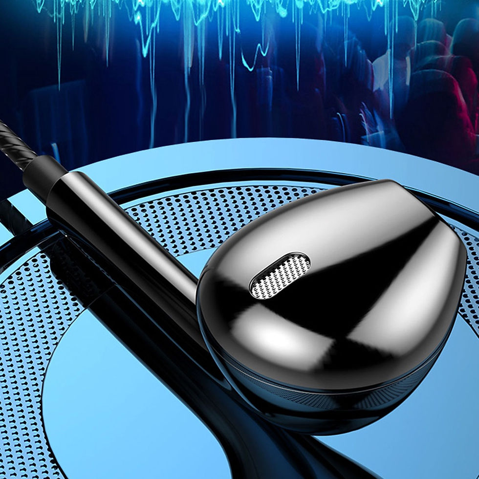Thumbnail: 3.5mm Wired Headphones In Ear Headset  Wired Earphones with Microphone Stereo Ba