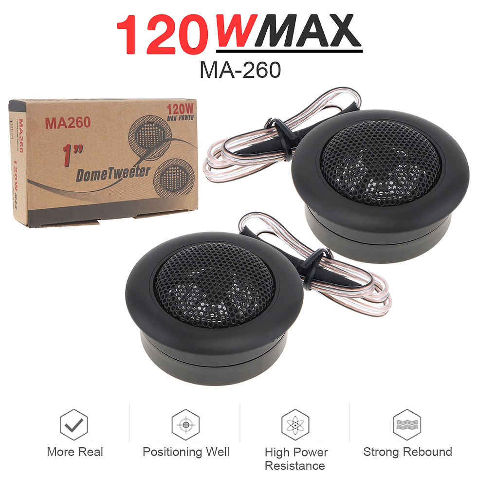 Thumbnail: 2pcs 120W High Efficiency Universal Mini Dome Tweeter Speakers for Car Audio Sys