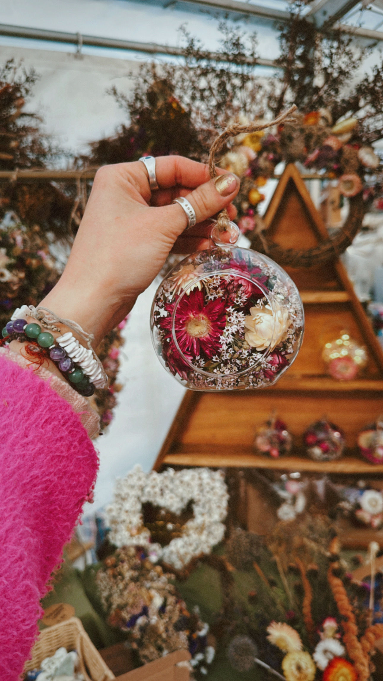 Flower Globe Garden Bauble 