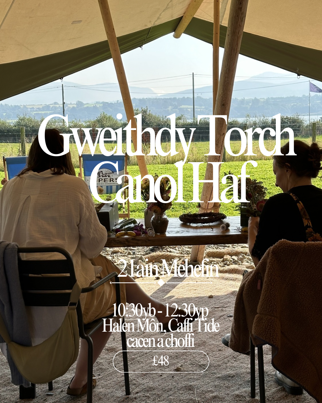 MIDSUMMER WREATH WORKSHOP at Halen Mon, Tide Café