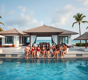 Huge beachfront villa with friends having a bachelorette party.jpg