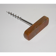 6.Cork screw with polished stone handle.