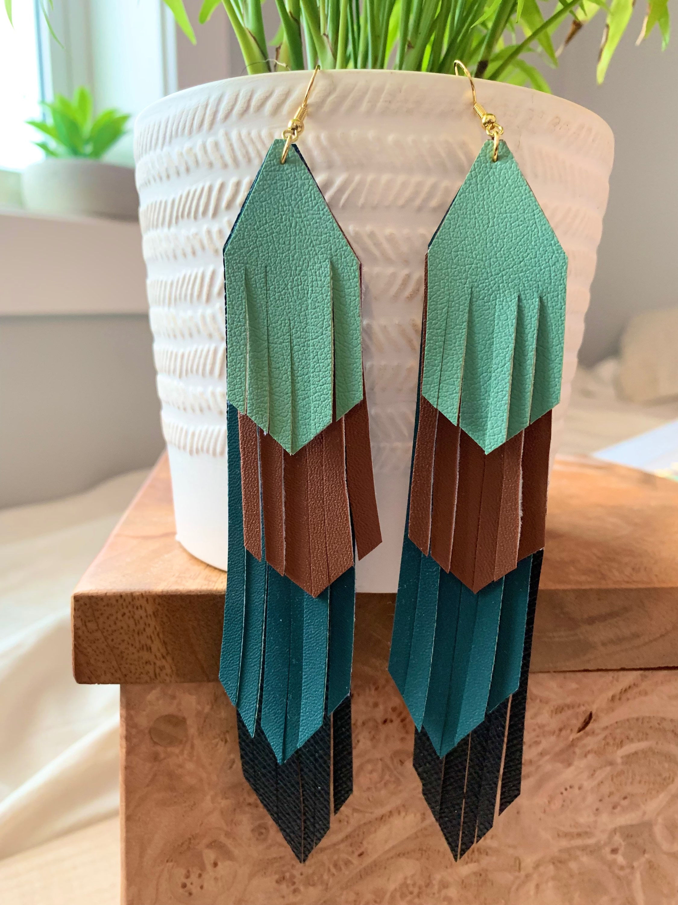 Xl fringe earrings 