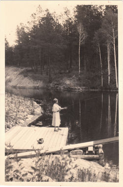 Fishing off the dock