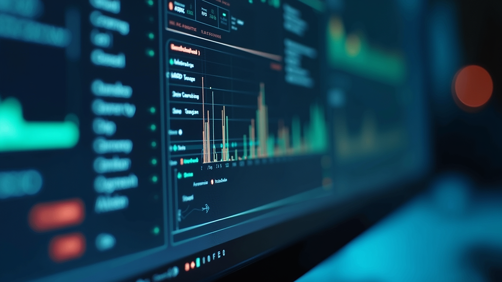 Close-up view of a computer screen showing AI lead scoring dashboard