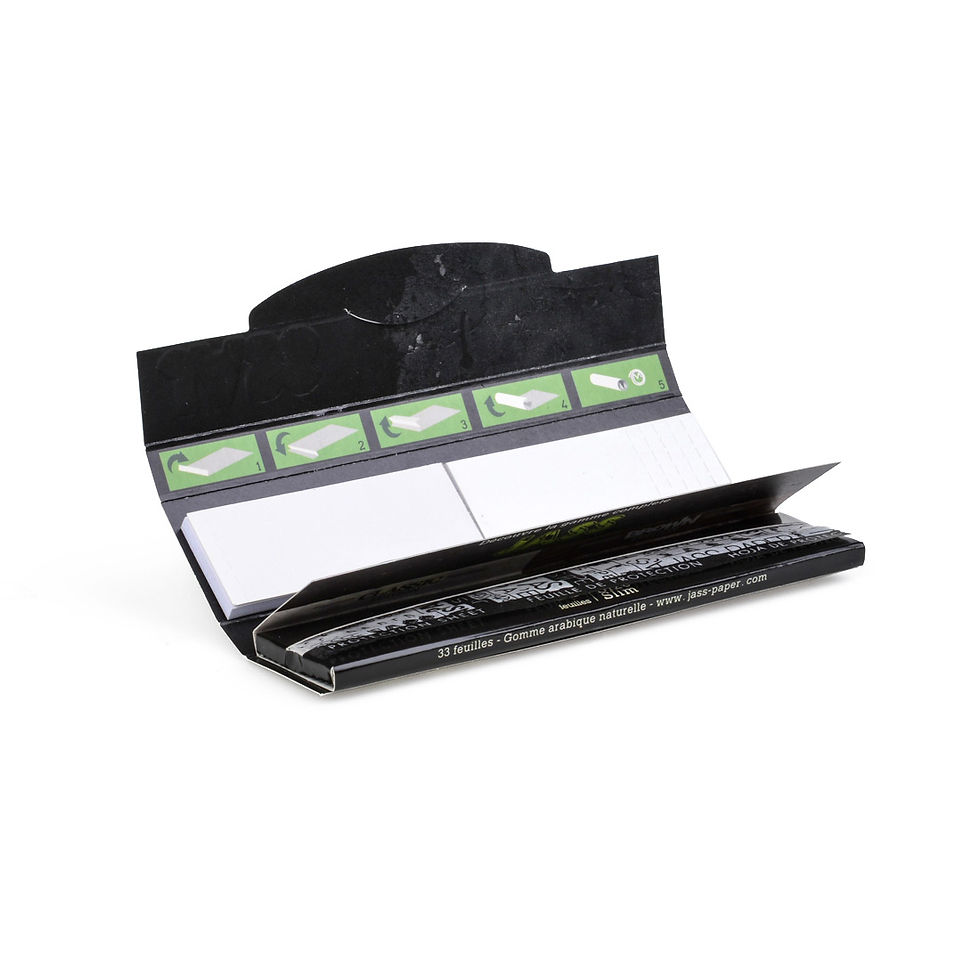 FEUILLE A ROULER JASS SLIM + TIPS BLACK EDITION