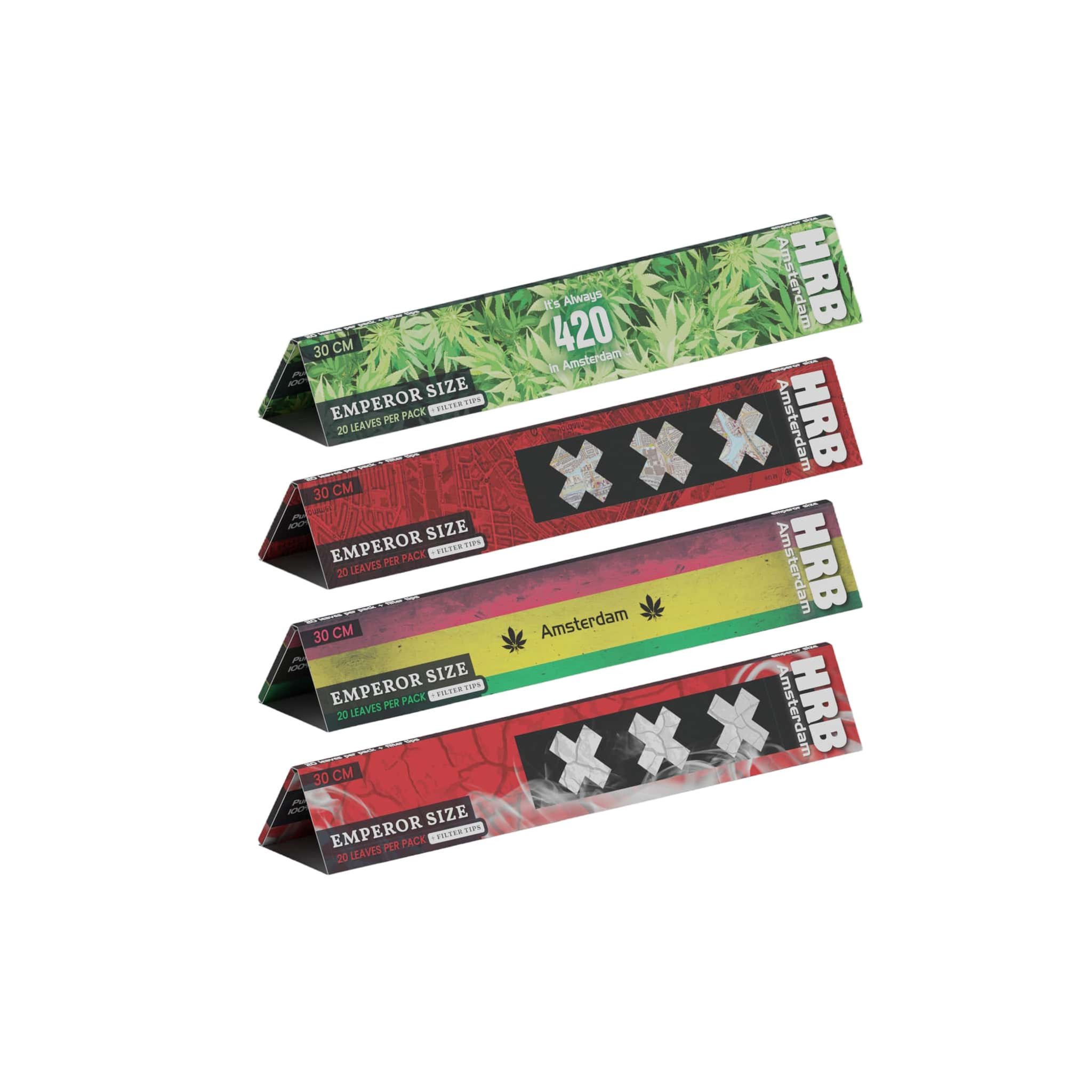 Feuilles à rouler HRB + embouts Taille Empereur 20 pcs - Amsterdam