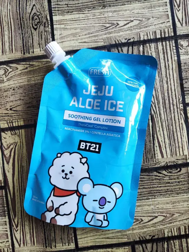 FRESH with BT21 Jeju Aloe Ice Soothing Gel Lotion	