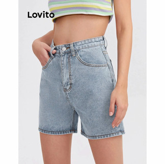 Lovito Casual Denim Shorts