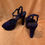 Thumbnail: New BCBG Purple Suede Sandals