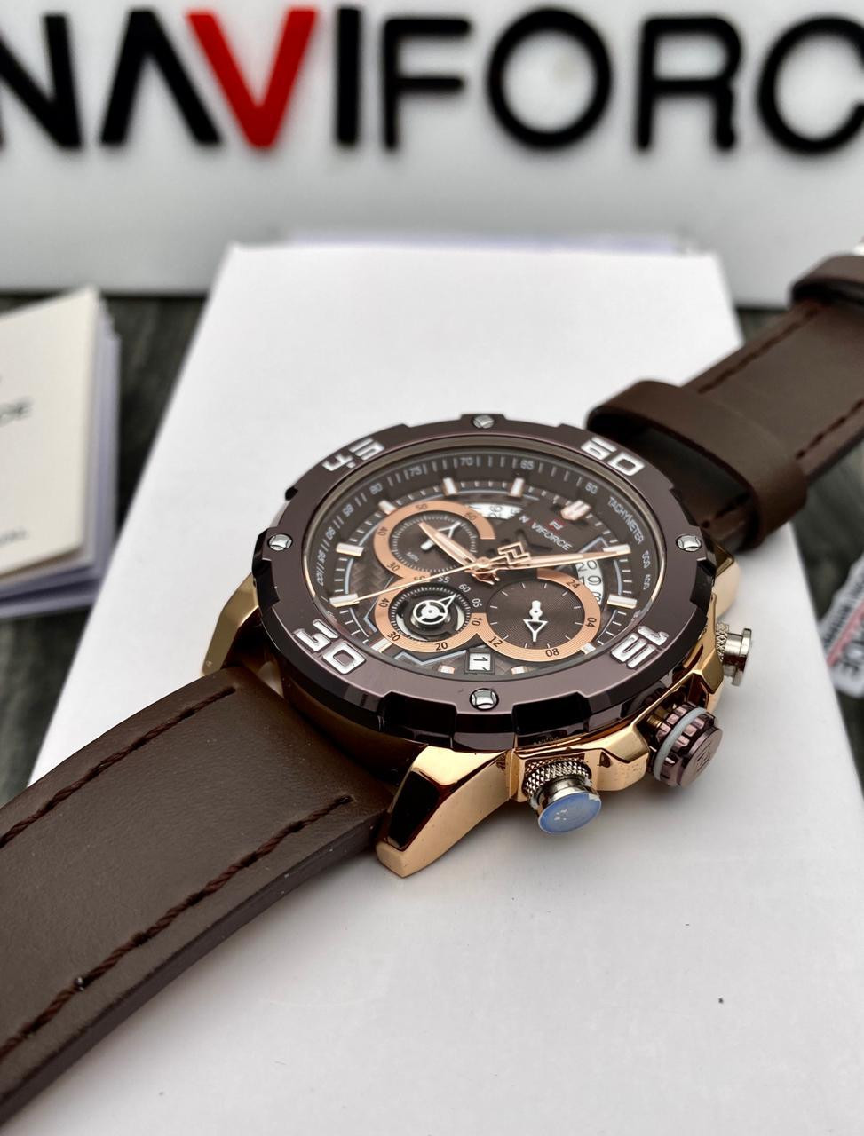 Reloj Hombre Naviforce Cuero Brown