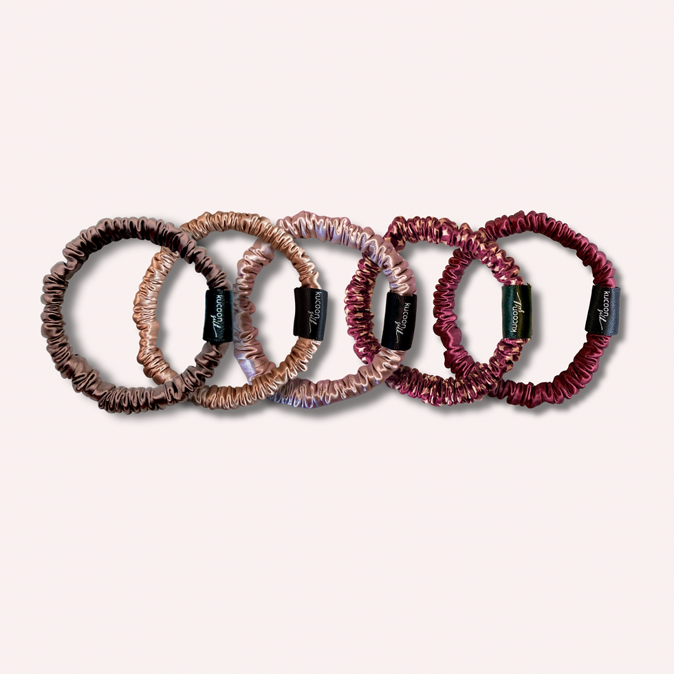 Thumbnail: SKINNY SILK SCRUNCHIE SET