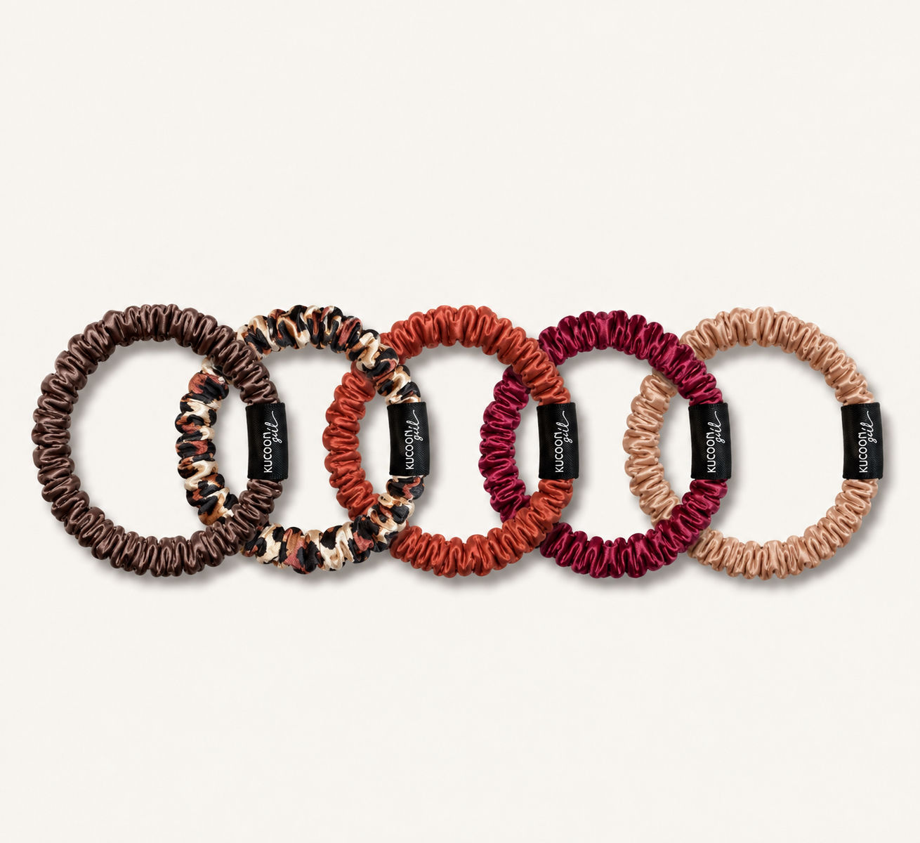 EMBER SKINNY SILK SCRUNCHIE SET