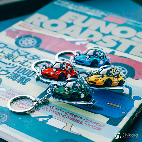 Chibi NA Miata MX-5 Acrylic Keychain | Chikara Motorsports