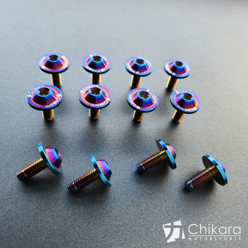 Chikara Titanium Fender Screws for NA NB Miata MX-5 (12 pack