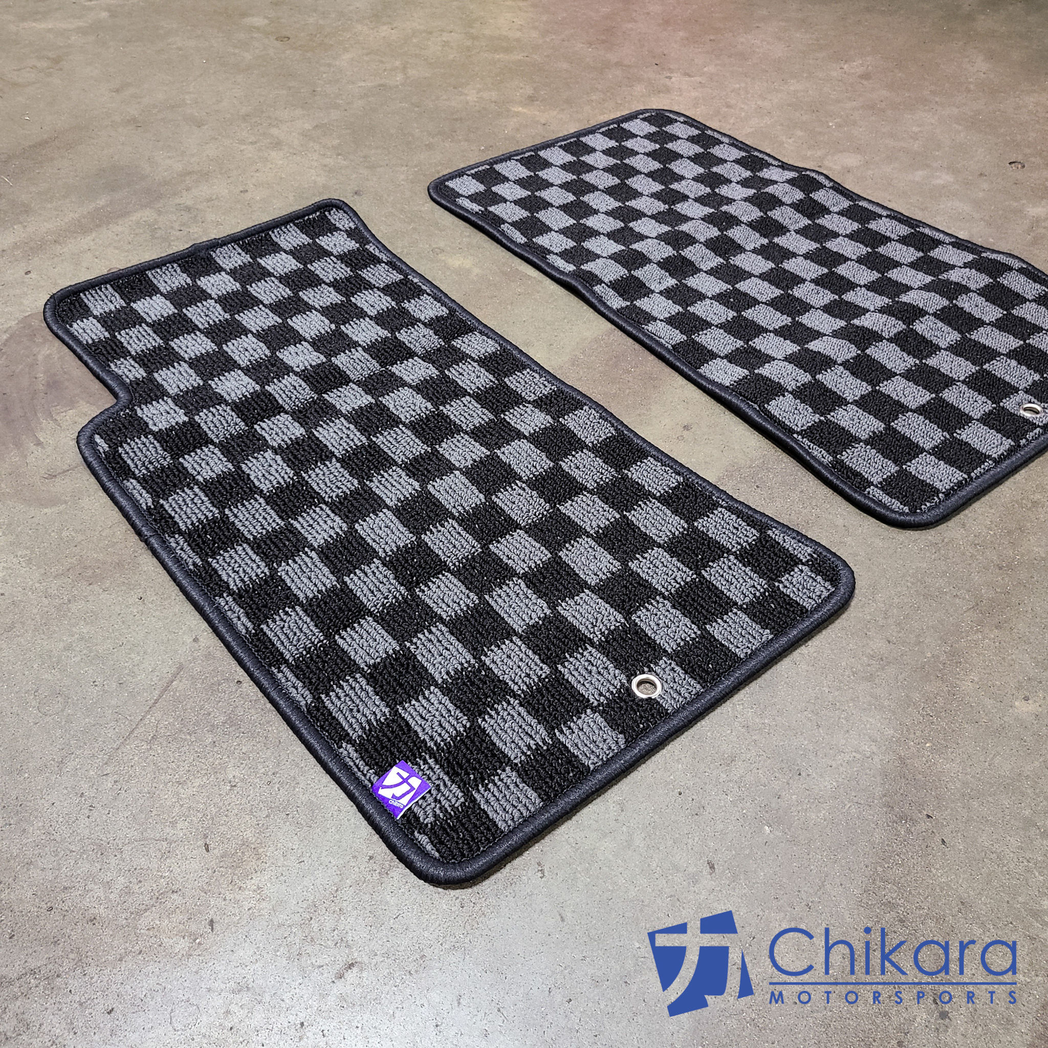 Chikara JDM Checkered Floor mats for 90-05 Miata LHD
