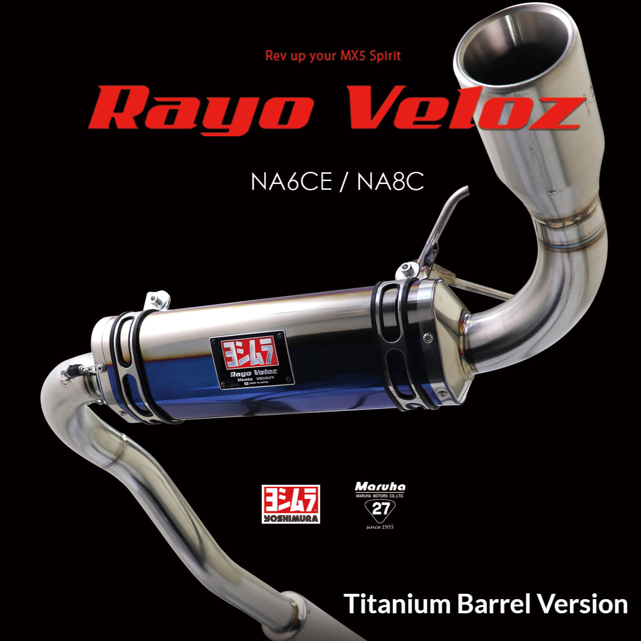 Maruha x Yoshimura Rayo Veloz Cat-back Exhaust for NA Miata MX-5 90-97