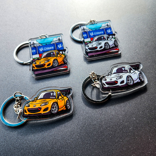 Chibi NC Miata MX-5 Acrylic Keychain | Chikara Motorsports