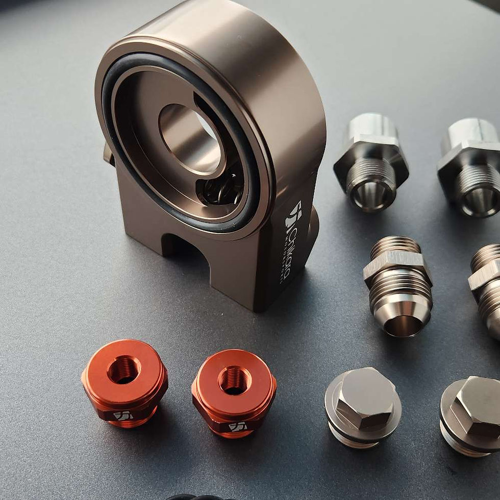 Thumbnail: Chikara Thermostatic Oil Sandwich Plate Adapter for external oil cooler