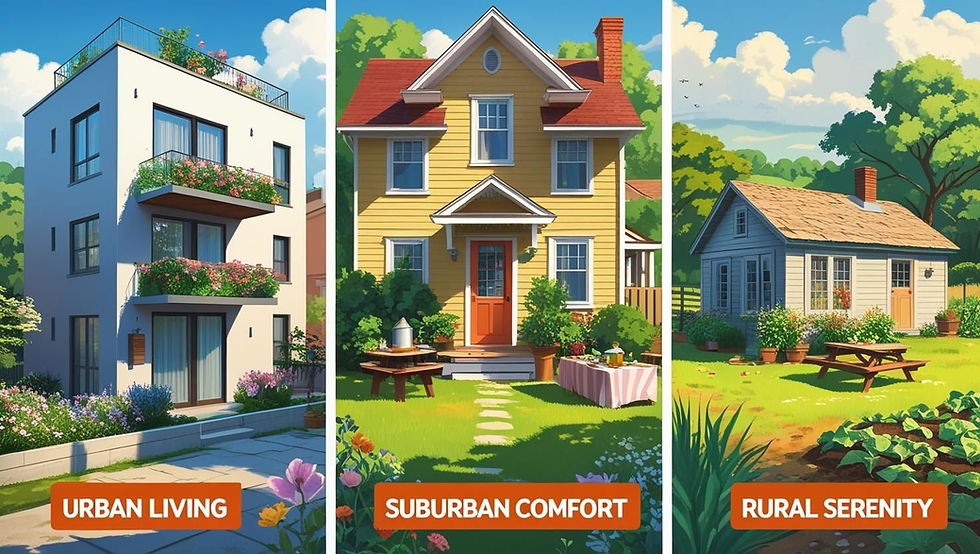Different homesteading spaces