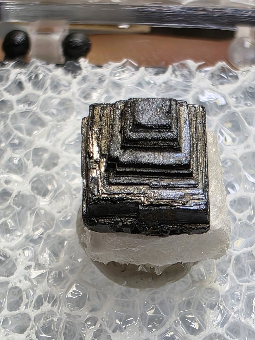 Thumbnail: Very Unique Ziggurat Style Thorianite Crystal from Amboasary Sud, Madagascar